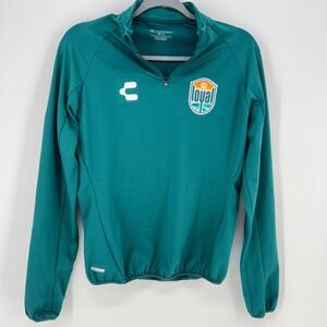 San Diego Loyal Shirt Mens Large Torrey Green Charly 1/4 Zip Pullover USL